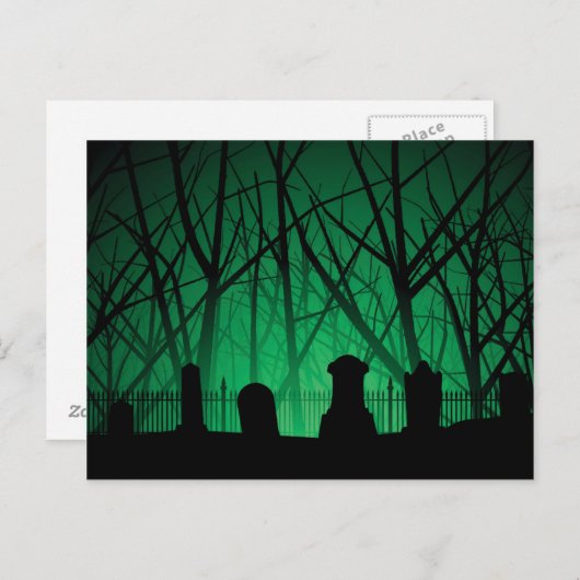 Graveyard and Trees Background Briefkaart (Voorkant / Achterkant)