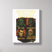 Graveyard Classics Oude Horror Monster Poster Canvas Afdruk (Voorkant)