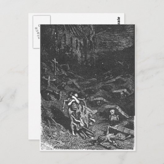 Graveyard Dead briefkaart (Voorkant / Achterkant)