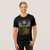 Graveyard Funny Tri-Blend Shirt (Voorkant volledig)
