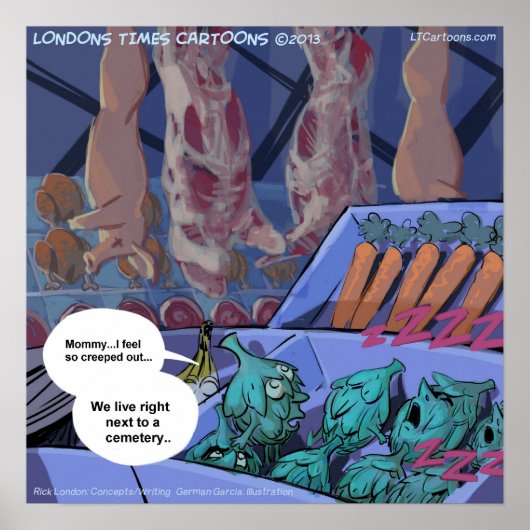 Graveyard Grocery Poster drôle/triste (Devant)