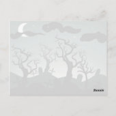 Graveyard Halloween Greeting Briefkaart (Achterkant)