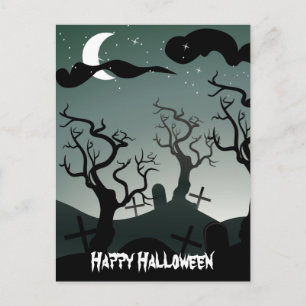 Graveyard Halloween Greeting Briefkaart