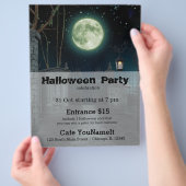Graveyard Halloween party Flyer (Hand)