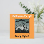 Graveyard Halloween Party Invitation orange (Debout devant)