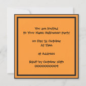 Graveyard Halloween Party Invitation orange (Dos)