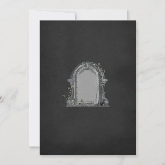 Graveyard Halloween Party Kaart (Achterkant)