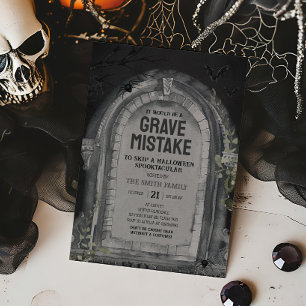 Graveyard Halloween Party Kaart