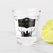 Graveyard Halloween Shot Glas (Voorkant)