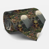 Graveyard Halloween Stropdas (Opgerold)