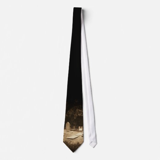 Graveyard Necktie - Gepersonaliseerd Stropdas (Voorkant)