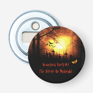 Graveyard Party - Button Bottle Opener