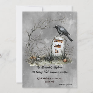 Graveyard Raven Custom Elegant Kaart
