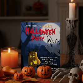 Graveyard Scare Halloween / Verjaardag Uitnodigen Kaart