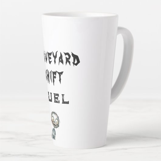 Graveyard Shift Fuel White Halloween Latte Mok (Rechterhoek)