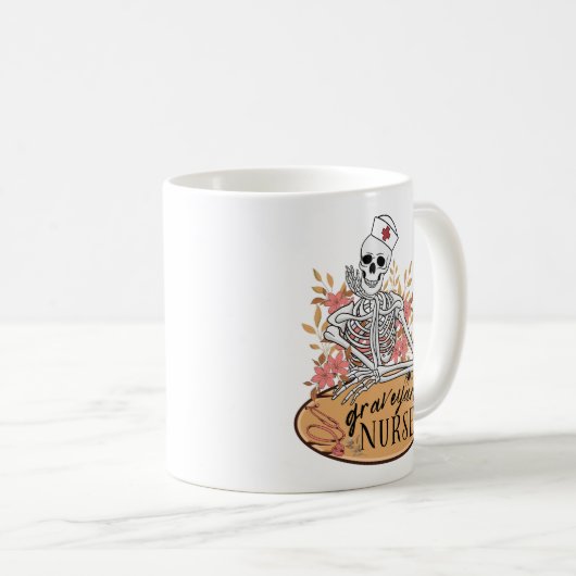 Graveyard Shift Skeleton Nurse Mug (Devant droit)