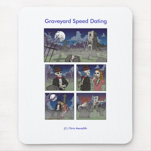 Graveyard Speed Dating Mouse Mat Muismat (Voorkant)