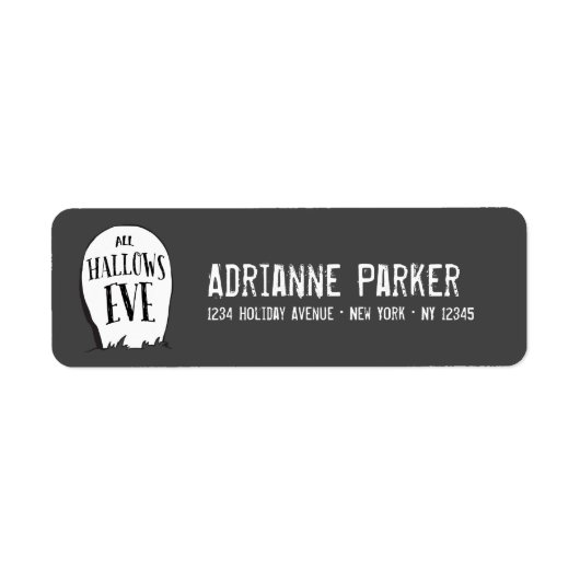 Graveyard Stories Halloween Party Etiket (Voorkant)