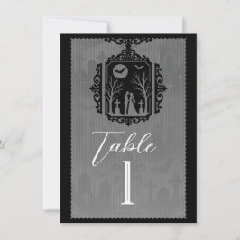 Graveyard Vows Black & Grey Gothic Tafelnummer