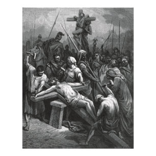 Graving Jesus Crucifixion 1866 door Gustave Dore Foto Afdruk