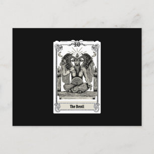 graving Tarot de duivel XV Briefkaart