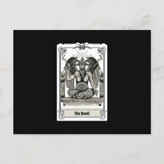 graving Tarot de duivel XV Briefkaart