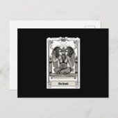 graving Tarot de duivel XV Briefkaart (Voorkant / Achterkant)