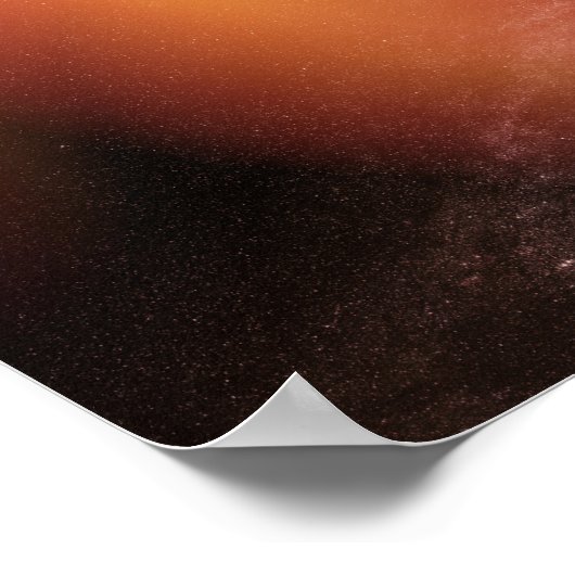 Gravitatielens - Zwarte Hole en Melkweg Poster (Hoek)