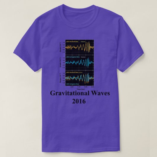 Gravitationele golven LIGO  2016 T-shirt (Design voorkant)