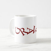 Gravité de la typographie Café Mug (Devant gauche)
