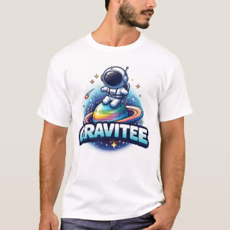 GRAVITEE Dabbing Astronaut Space Galaxy T-Shirt