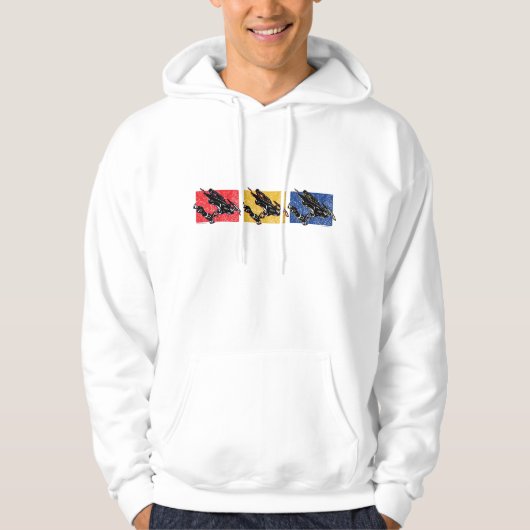 GRAVITEIT-SLED-in-drie-kleuren Hoodie (Voorkant)