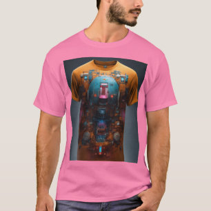 Gravity-Defying Astronaut T-Shirt Design