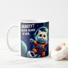 Gravity? Never Heard of Her. Cute Space Cat Koffiemok