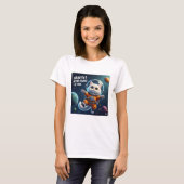 Gravity? Never Heard of Her. Cute Space Cat T-shirt (Voorkant volledig)