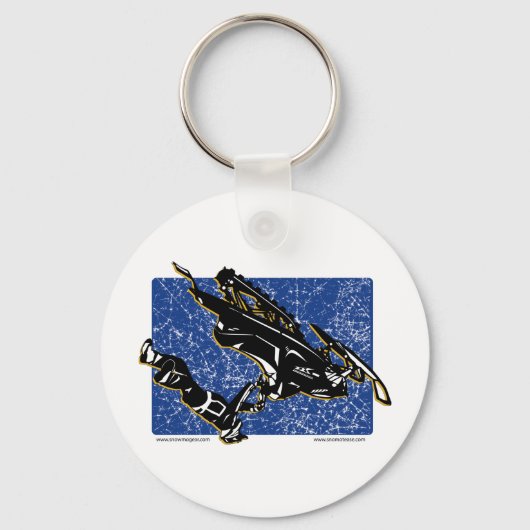 GRAVITY-SLED-in blauw Sleutelhanger (Voorkant)