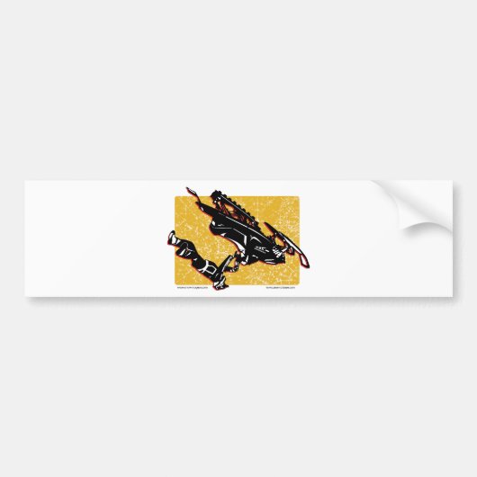 GRAVITY-SLED-in-Yellow Bumpersticker (Voorkant)