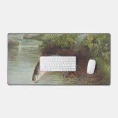 Gravure ancienne de pêche à la mouche : Truite de (Clavier et souris)