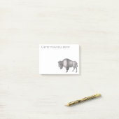 Gravure ancienne d'un bison ou d'un bison Post-it  (Sur un bureau)