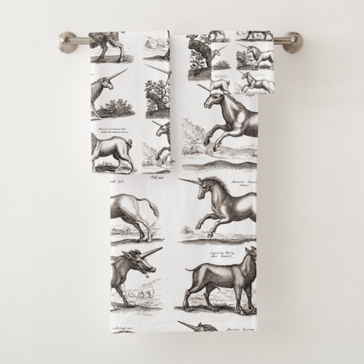 Gravure de Licorne Antique Spécimen de Zoologie Vi (En situation)
