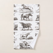 Gravure de Licorne Antique Spécimen de Zoologie Vi (Serviette à main)