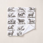Gravure de Licorne Antique Spécimen de Zoologie Vi (Gant de toilette)
