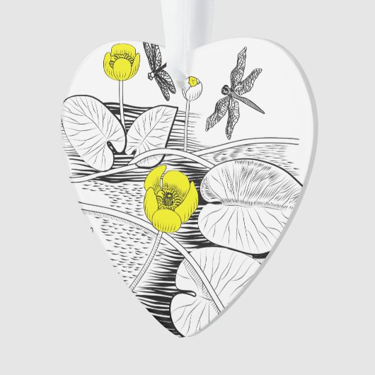 Gravure de nénuphars (devant)