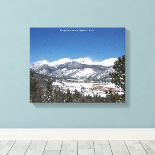 Gravure de toile du parc national des Rocheuses (Insitu (Plancher de Bois))