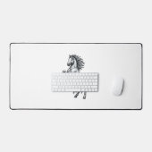 Gravure Vintage Cheval Cabré Design Vectoriel_1 (Clavier et souris)