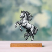 Gravure Vintage Cheval Cabré Design Vectoriel_1 (Neutre)