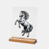 Gravure Vintage Cheval Cabré Design Vectoriel_1 (Angle)