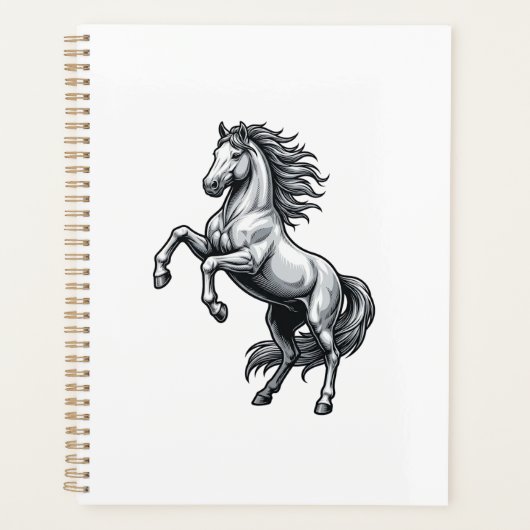 Gravure Vintage Cheval Cabré Design Vectoriel_1 (Devant)