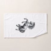 Gravure Vintage Cheval Cabré Vector Design_1 (Serviette à main)
