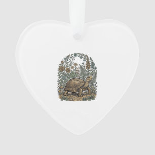 Gravure vintage tortue jardin botanique